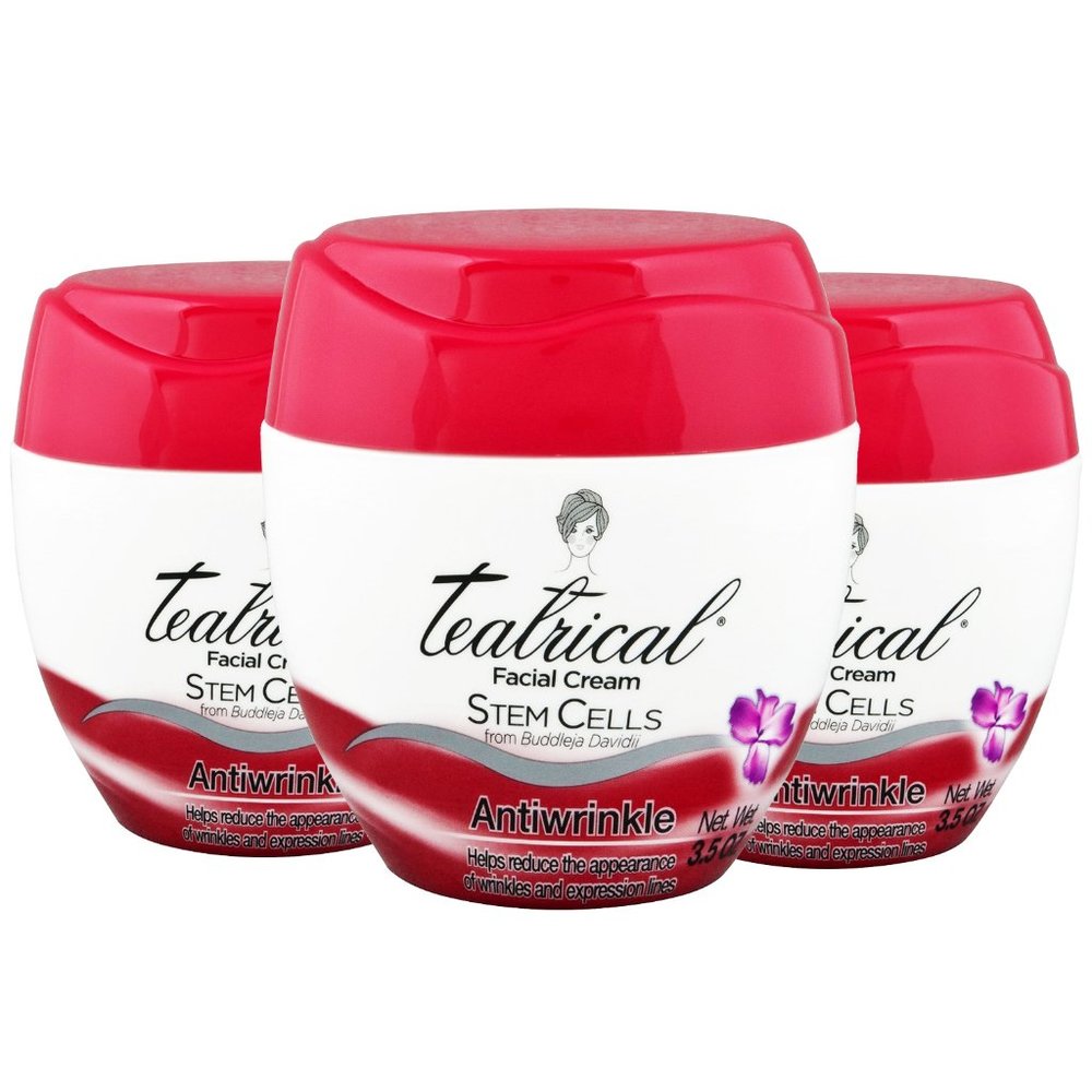 3 PACK Teatrical Facial Cream Stem Cells ANTIWRINKLE 3.5oz NEW